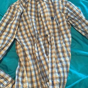 Plaid Button-Up Shirt